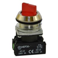 Przycisk sterowniczy pokrętny stabilny 0-1 NEF30-TPaXY, pod otwór Fi-30mm, styki 1NO+1NC, czerwony | W0-NEF30-TPA XY C Promet