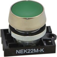 Napęd przycisku z guzikiem krytym NEK22M-K, pod otwór Fi-22mm, zielony | W0-N-NEK22M-K Z Promet