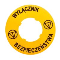 Dysk do przycisków grzybkowych, zewnętrzne fi 60mm, wyłącznik bezpieczeństwa | LPXAU122 Lovato Electric