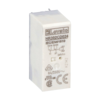 Przekaźnik miniaturowy, 24VDC, 2C/O, 10A, do gniazd HR5XS2.. | HR302CD024 Lovato Electric