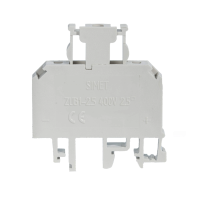 Złączka szynowa gwintowa z bezpiecznikiem, 2,5mm2 TS35 1-tor ZUB1-2.5, szara | 13202312 SIMET S.A.