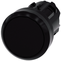 Przycisk płaski z samopowrotem 22mm, okrągły, plastikowy, czarny, SIRIUS ACT | 3SU1000-0AB10-0AA0 Siemens