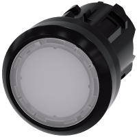 Przycisk podświetlany płaski z samopowrotem 22mm, okrągły, plastikowy, biały, SIRIUS ACT | 3SU1001-0AB60-0AA0 Siemens