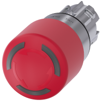 Przycisk grzybkowy bezpieczeństwa 3SU1, 22mm, okrągły, czerwony 30mm, podświetlany, SIRIUS ACT | 3SU1051-1GB20-0AA0 Siemens