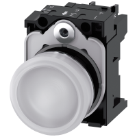 Lampka sygnaliz. SIRIUS ACT fi22 metal połysk,gładka biała LED 24VAC/DC, zaciski śrub. | 3SU1152-6AA60-1AA0 Siemens