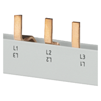 Szyna prądowa, 3 fazowa, pin busbar touch-safe, 10 mm2, 214 mm long can be cut, with end caps | 5ST3741 Siemens