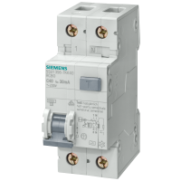 Wyłącznik różnicowo-prądowy RCBO, 6 kA, 1P+N, Type AC, 30 mA, B char., In: 13 A, Un AC: 230 V | 5SU1356-0KK13 Siemens