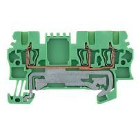 Złączka szynowa przelotowa ochronna, sprężynowa, żółto-zielona ZPE 1.5/3AN | 1775560000 Weidmuller
