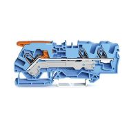 Złączka 3-przewodowa przelotowa z dźwignią i Push-in CAGE CLAMP 6 mm?, niebieski | 2106-1304 Wago