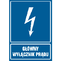 Tabliczka Wyłącznik główny 52x74 | WEG-0046530 Koma