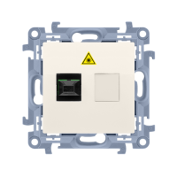 Gniazdo światłowodowe / optyczne pojedyncze SC/APC, krem CGS1.01/41 Simon 10 | CGS1.01/41 Kontakt Simon