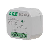 Przekaźnik bistabilny, podtynkowy, do podświetlanych przycisków z przekaźnikiem inrush 160A/20ms | BIS-408-LED F&F
