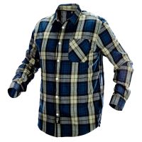 Koszula flanelowa granatowo-oliwkowo-czarna, rozmiar XXL | 81-541-XXL NEO