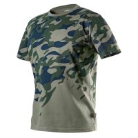 T-shirt roboczy z nadrukiem CAMO, rozmiar L T-shirt roboczy oliwkowy CAMO, rozmiar L, 100% bawełna | 81-613-L NEO