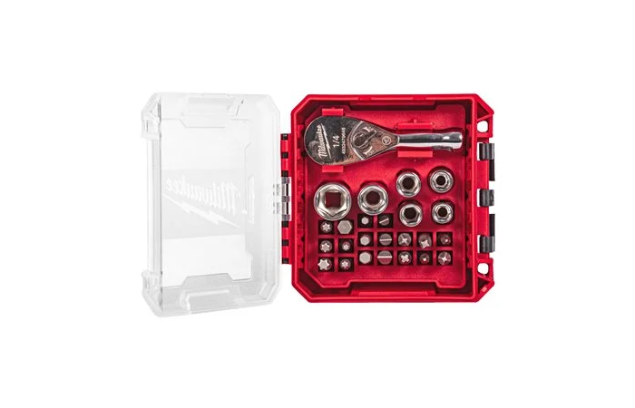 Zestaw nasadek i bitów z grzechotką 1/4" 25 elrmentów Milwaukee 4932499470 | WEG-2002413 Produkty Marketingowe
