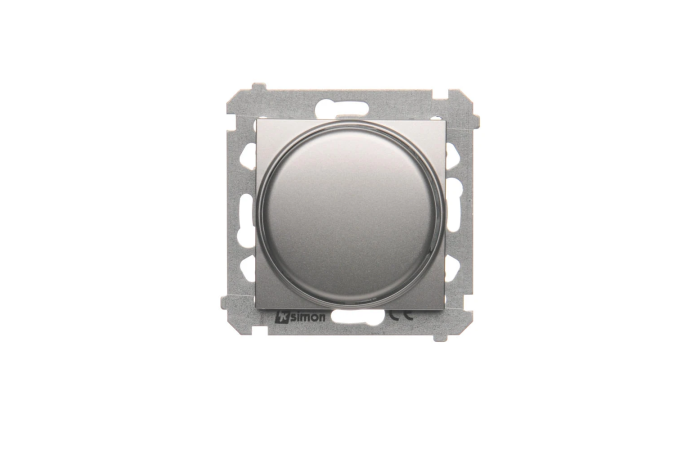 Ściemniacz obrotowy do LED ściemnialnych 230V (moduł) 2–250 W, srebrny mat DS9L.01/43 Simon 54 | DS9L.01/43 Kontakt Simon