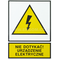 Tabliczka TZO 105X148S napis: Nie dotykać! Urządzenie elektryczne | E04TZ-01011130100 Ergom