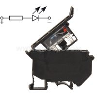 Złączka specjalna bezpiecznikowa 1-torowa ZJUB-2,5/LED24 do przewodów 2,5mm2 | R34RR-07030010505 Ergom