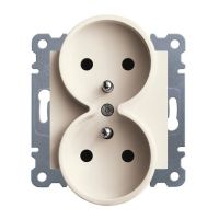 Gniazdo wtyczkowe z/u 2-krotne 16A/250V kremowy, Lumina 2 $ | WL1321 Hager