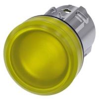 Lampka sygnalizacyjna 22mm, okrągła, metal błyszczący, żółta, gładka, SIRIUS ACT | 3SU1051-6AA30-0AA0 Siemens