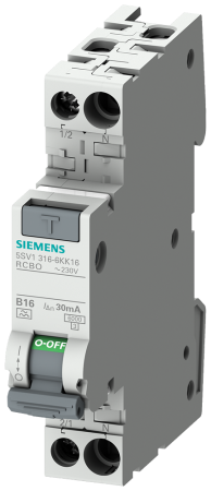 Wyłącznik różnicowonadprądowy 2P B 16A 30mA typ AC, SENTRON | 5SV1316-0KK16 Siemens