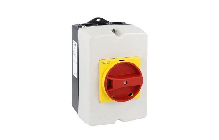 Obudowa do GA016A-GA040A i GA040D, żółto/czerwone pokrętło | GAZ1 Lovato Electric