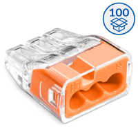 Szybkozłączka wtykowa do drutów i wielodrutów 0,75…4 mm², 3-torowa | 88000008S Simet