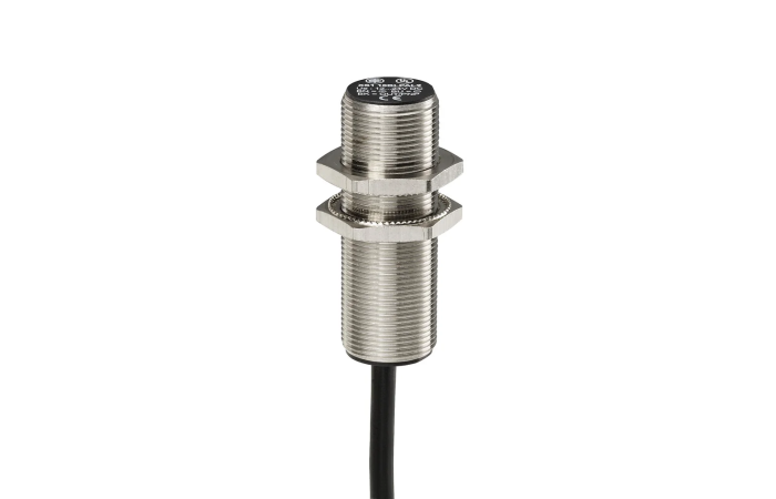 Czujnik indukcyjny XS1 M18 L52mm mosiądz Sn 5mm 12-24VDC kabel 2m, XS1 M18 | XS118BLPAL2 Telemecanique Sensors