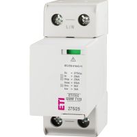 Ogranicznik przepięć, bezpiecznik, ETITEC GSMF T123 275/25 1+0, typ T1+T2+T3 (B+C+D) | 002440723 Eti