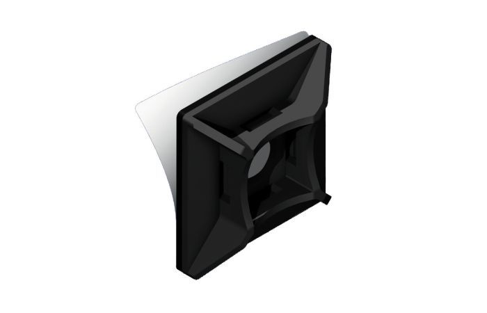 Podstawka montażowa do opasek - samoprzylepna PMS-19-19-UV-100 czarna (100szt) | 25.299 Elektro-Plast Opatówek
