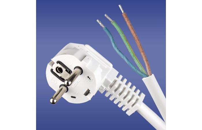 Przewód przyłączeniowy z wtyczką kątową W-3 OMYżo 3x1,5 biały (1szt) | 51.939 Elektro-Plast Opatówek