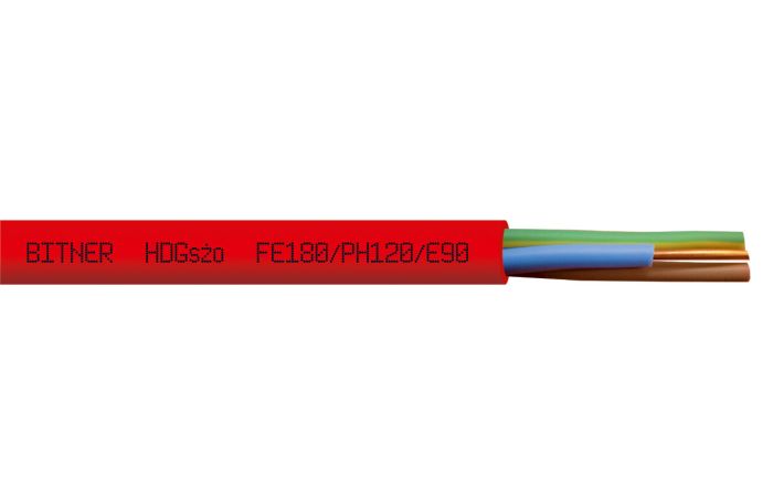 Przewód bezhalogenowy HDGsżo FE180/PH120/E90 3x2,5 300/500V BĘBEN | B52052 Bitner
