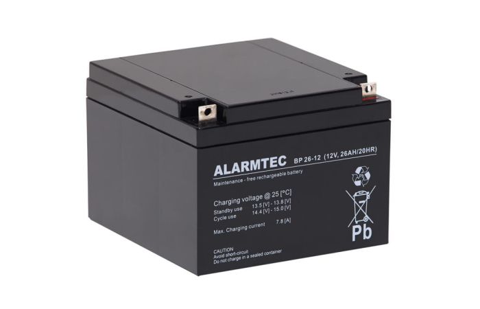 Akumulator AGM Alarmtec BP 12V 26Ah  | BP 26-12 Emu