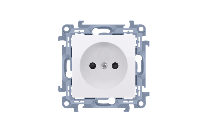 Gniazdo wtyczkowe pojedyncze b/u (moduł) 16A, 250V, zaciski śrubowe, biały CG1.01/11 Simon 10 | CG1.01/11 Kontakt Simon