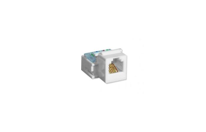 Gniazdo RJ12 Kat.3 keystone biały | DC/FA-356A-6 Emiternet