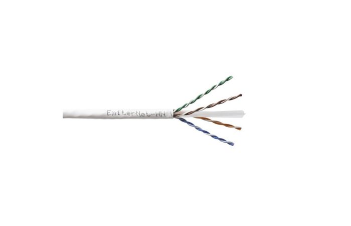 Kabel teleinformatyczny bezhalogenowy U/UTP kat.6 450MHz LSOH Dca biały /karton 305m/ KRĄŻEK | K/EMITERNET-UTP6LSOH. Emiternet