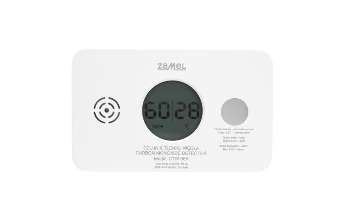 Czujnik tlenku węgla bateryjny TYP: CTW-08A | GAR10000083 Zamel