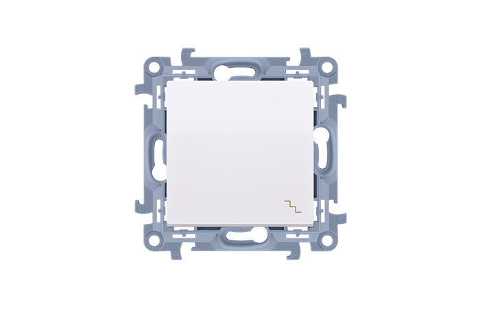 Łącznik schodowy (moduł) 10AX, 250V, zaciski śrubowe biały Simon 10 | CW6C.01/11 Kontakt Simon