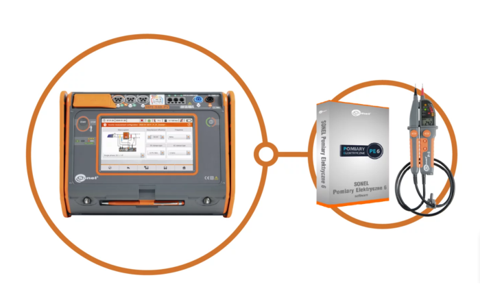 Miernik parametrów instalacji elektrycznych MPI-540-PV + Program SPE6 + wskaźnik napięcia P-5 | WMPLMPI540PVSPE6P5 Sonel