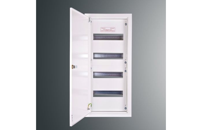 Rozdzielnica p/t modułowa RW 16NN 4 x 12S 672x288x130; szyna TSH35;zamek patent.9081; IP30; RAL9003 | RW 16NN 4 x 12S Kubiak