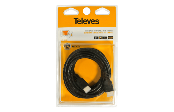Kabel HDMI męski-męski 5m czarny (blister T2) | 494503 Televes