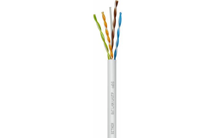 Kabel teleinformatyczny BITLAN U/UTP kat.6 350MHz szary /karton 305m/ KRĄŻEK | TI0044 Bitner