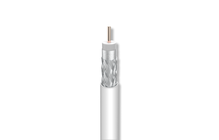 Kabel koncentryczny CXT 1,00/4,5/6,5mm biały PVC Eca /250m/ KRĄŻEK | 212801 Televes