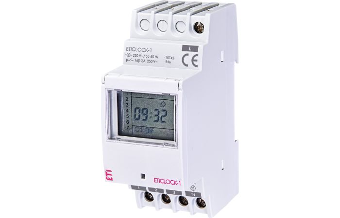 Programator czasowy cyfrowy 16A dobowy/tygodniowy 1-kanałowy ETICLOCK-1 | 002472011 Eti