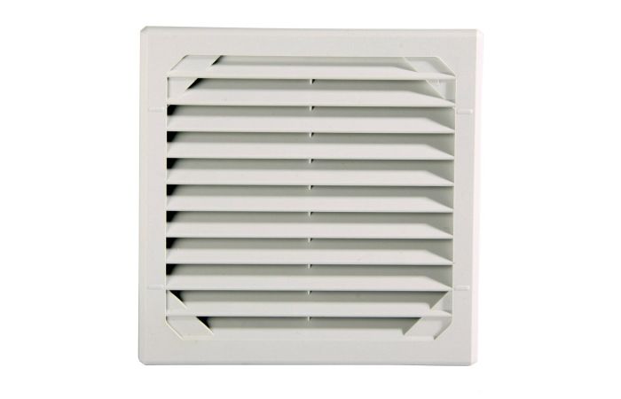Filtr wylotowy, kratka wentylacyjna z filtrem GV 100 z uszczelką, otwór92x92mm,IP54,RAL7035 GN100 | GV100 Depro Components