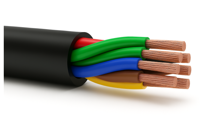 Przewód YLYs 6x1+1x1,5 czarny KRĄŻEK | 5907702811482 EK Elektrokabel