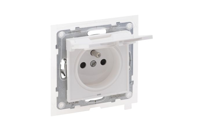 Gniazdo 2P+Z IP44 16 A 250 V zaciski automatyczne z przesłoną, biały, Suno | 721186 Legrand