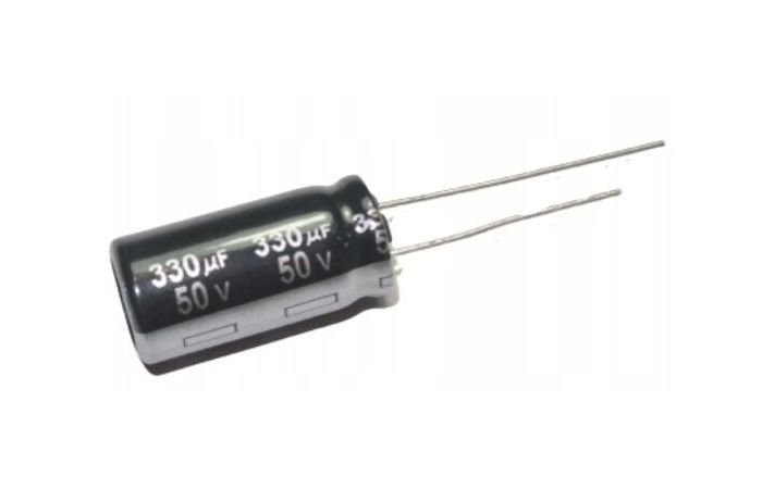 Kondensator elektrolityczny THT 330uF 50VDC FI: 10x20mm | EEUEB1H331 PANASONIC