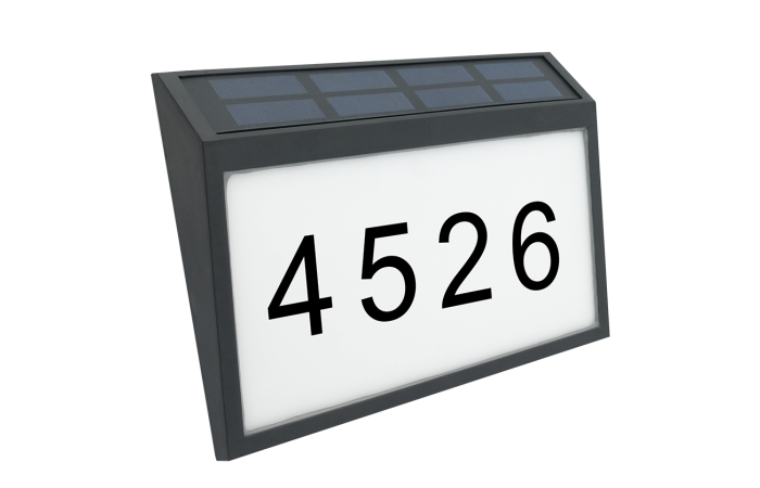 Oprawa solarna numeryczna 1W 50lm 740 4000K IP44 1.2Vx1200mAh + (zestaw cyfr 0-9 i liter A-Z a-z) | LGS960 BestService