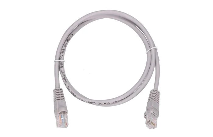 Patchcord LAN RJ45 Kat.5e UTP 1m AWG26 CU szary Extralink | EX.7669 Batna